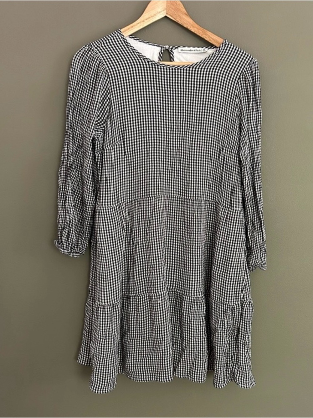Abercrombie & Fitch Gingham Tiered Women's Dress